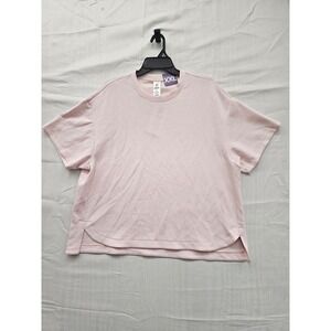 Member's Mark Sandwash Tee XXL Pink Relaxed Fit Drop-Tail Hem MM23072 NEW